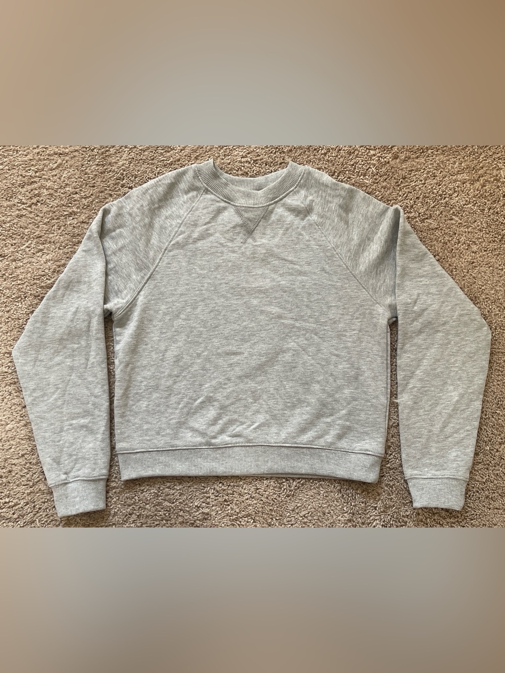 H&M Divided grey heather long sleeve crew sweatshirt XS NWT